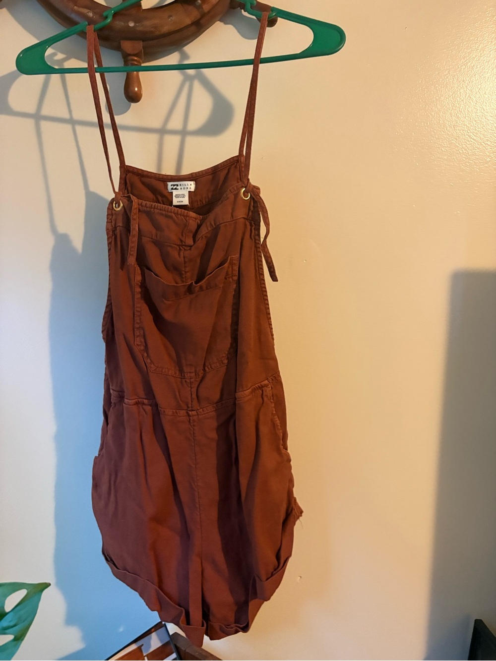 Women's Rusted Brown Spaghetti-Strap Jumpsuit